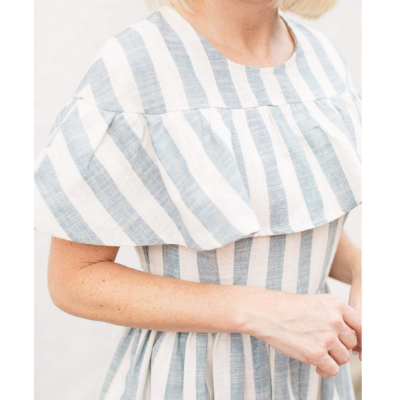 Rachel Parcell Santorini Ruffle Striped Dress - Picture 13 of 13